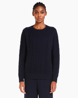 Жіночий костюм Max Mara Verusca + Visone вовна темно синій 2333660736600-006 + 2333360336600-006