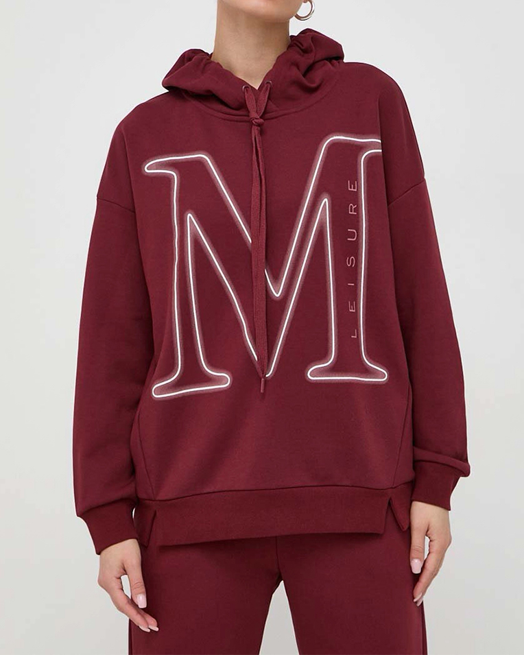 Жіночий костюм Max Mara Leisure світшот з штанами бавовна бордова 2339260-23378608