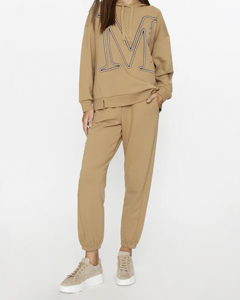 Жіночий костюм Max Mara Leisure світшот з штанами бавовна бежевий 2339260-23378608