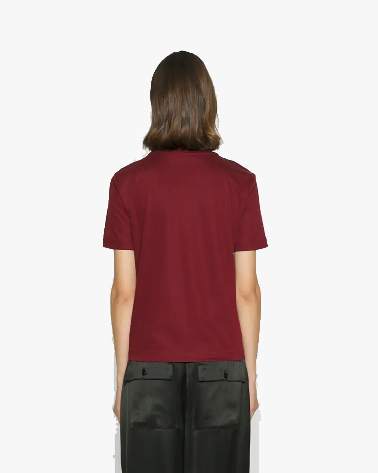 Жіноча футболка Max Mara Monviso з логотипом бордовий 2339760336600 13