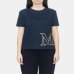 Жіноча футболка Max Mara Monviso з логотипом синій 2339760336601 12