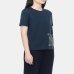 Жіноча футболка Max Mara Monviso з логотипом синій 2339760336601 12
