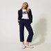 Женский костюм Twinset Oval T жакет с укороченными штанами с пуговецами вискоза синий 241TP2270