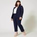 Женские брюки Twinset с пуговицами Oval T вискоза синий 241TP2273