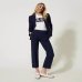 Женские брюки Twinset с пуговицами Oval T вискоза синий 241TP2273