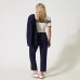 Женские брюки Twinset с пуговицами Oval T вискоза синий 241TP2273