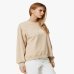 Женский свитшот Twinset с вышивкой логотипа хлопок бежевый 241TP2490