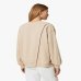 Женский свитшот Twinset с вышивкой логотипа хлопок бежевый 241TP2490