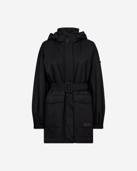 Женская парка Max Mara Circolo с капюшоном и ремнем черный 2426486018600-005