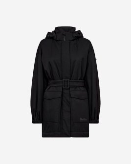 Женская парка Max Mara Circolo с капюшоном и ремнем черный 2426486018600-005