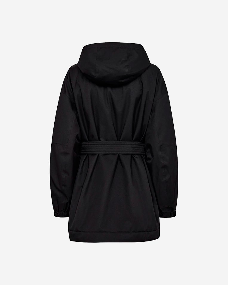 Женская парка Max Mara Circolo с капюшоном и ремнем черный 2426486018600-005