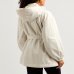 Женская парка Max Mara Circolo с капюшоном и ремнем молочный 2426486018600-017