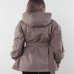 Жіноча парка Max Mara Circolo з капюшоном та ременем шоколад 2426486018600-018