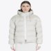 Жіночий пуховик короткий Max Mara Candia з капюшоном світло сірий 2426486058600-001