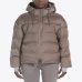 Жіночий пуховик короткий Max Mara Candia з капюшоном шоколад 2426486058600-002