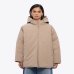 Жіночий пуховик парка Max Mara Capsula oversize з капюшоном темно бежевий 2426486078600-002