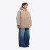 Жіночий пуховик парка Max Mara Capsula oversize з капюшоном темно бежевий 2426486078600-002