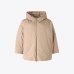 Жіночий пуховик парка Max Mara Capsula oversize з капюшоном темно бежевий 2426486078600-002