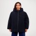 Жіночий пуховик парка Max Mara Capsula oversize з капюшоном темно синя 2426486078600-003