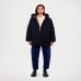 Жіночий пуховик парка Max Mara Capsula oversize з капюшоном темно синя 2426486078600-003