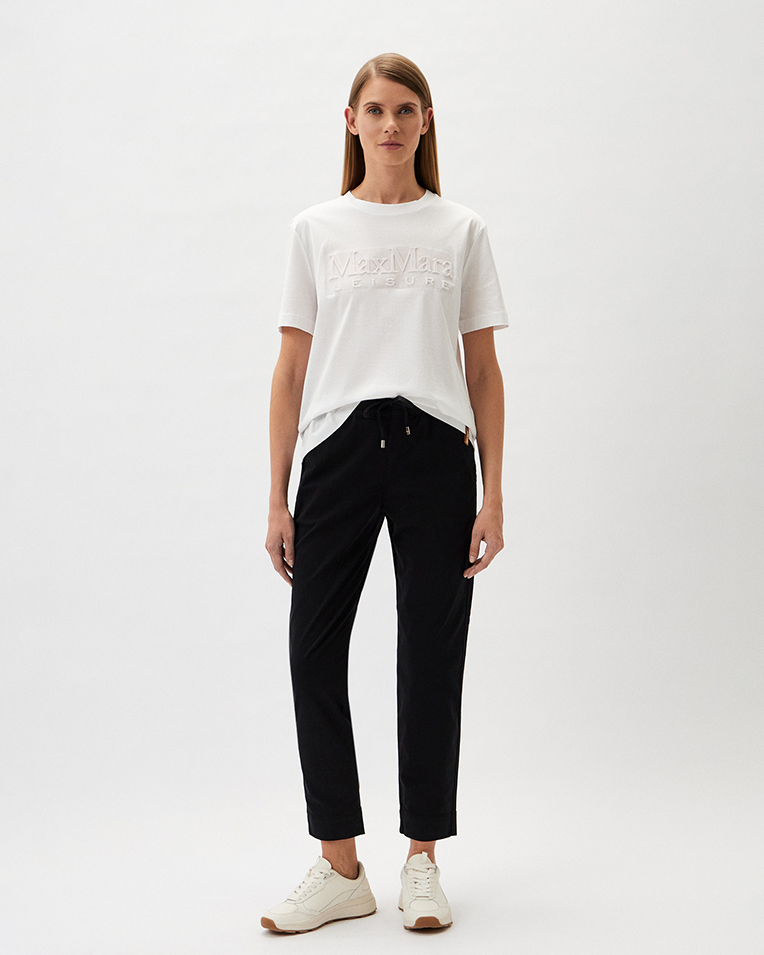 Женская футболка Max Mara Paggio с аппликацией Regular Fit білий 2426946038-001