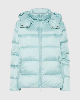 Жіночий пуховик Twinset із нашивкою-логотипом блакитний 242TP2184-BLU