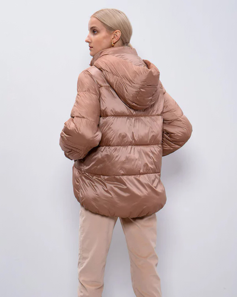 Жіноча стьобана куртка Twinset бежева 242TP2300