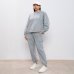 Жіночий спортивний костюм Twinset з логотипом Oval та кристалами сірий 242TP2494