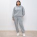 Жіночий спортивний костюм Twinset з логотипом Oval та кристалами сірий 242TP2494