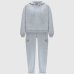 Жіночий спортивний костюм Twinset з логотипом Oval та кристалами сірий 242TP2494