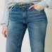 Жіночі класичні джинси з ременем Twinset Oval T блакитний 242TP2560