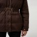Жіночий пуховик Twinset з ременем Оval T коричневий 242TT2381-11946