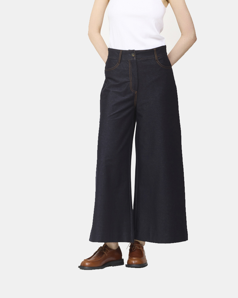 Женские кюлоты Max Mara Fausto хлопок синий 2516781037