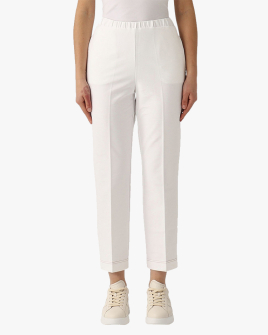 Женские штаны зауженного кроя Max Mara Ombra хлопок белый 2516781047 650 001