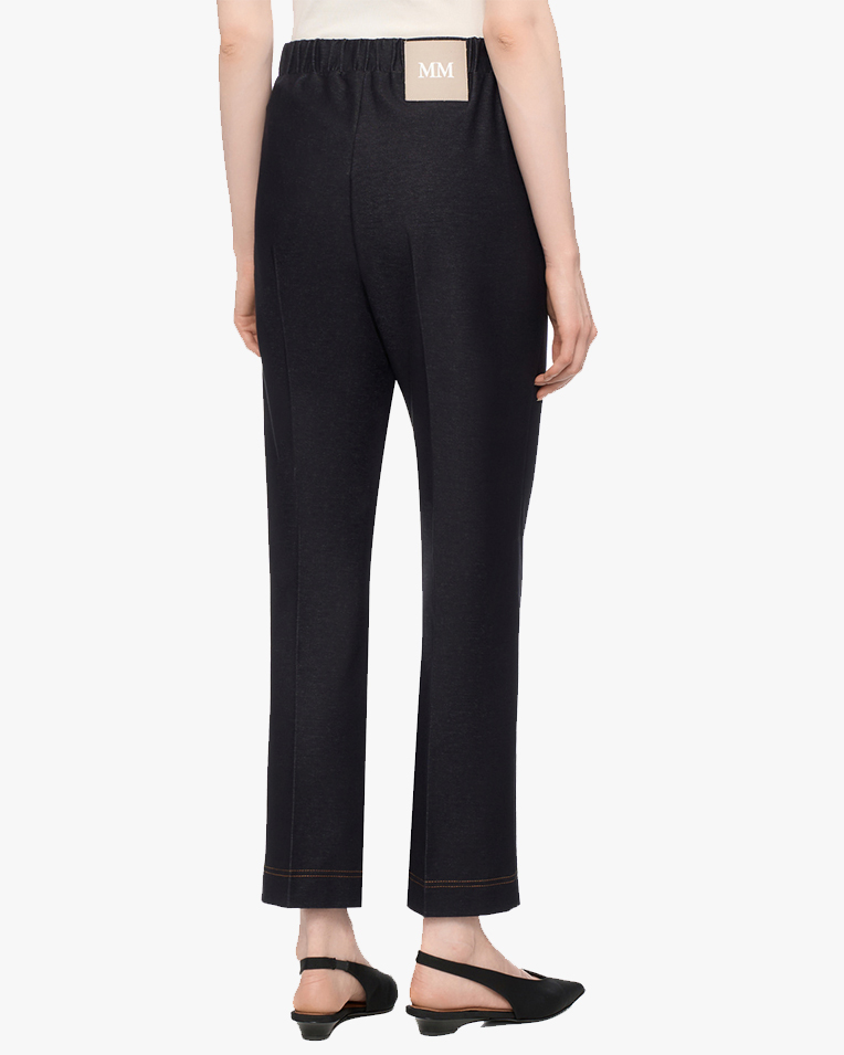 Жіночі штани звуженого крою Max Mara Ombra бавовна синя 2516781047 650 003