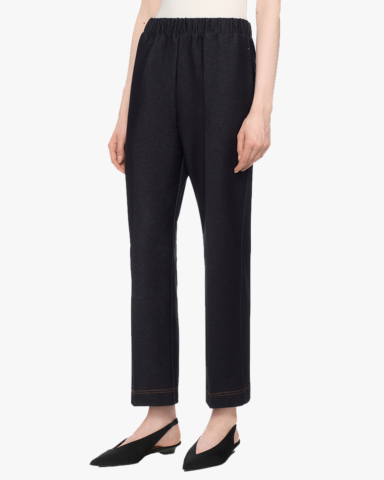 Жіночі штани звуженого крою Max Mara Ombra бавовна синя 2516781047 650 003