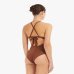 Купальник цельный Max Mara Celine с чашкой из тонкого трикотажа коричневый 2516831039 650 004