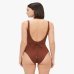 Купальник цельный Max Mara Carisma без косточек, съемные подушечки из тонкого трикотажа коричневый 2516831119600 4
