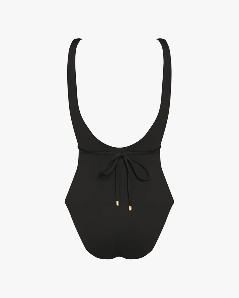 Купальник цельный Max Mara Carisma без косточек, съемные подушечки из тонкого трикотажа черный 2516831119600 5