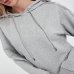 Женский худи Max Mara Angora хлопок шелковой тесьмой серый 2516921027