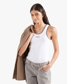 Жіночий топ Max Mara SAX приталена білий логотип 2516941027 001