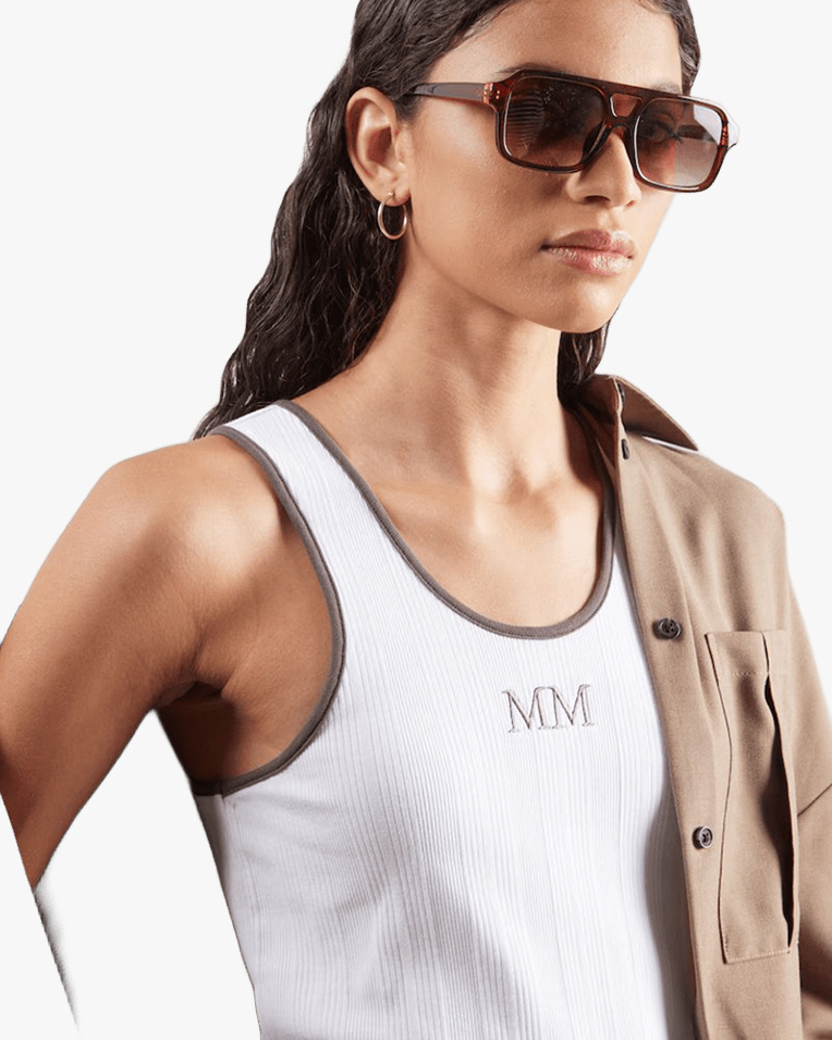 Жіночий топ Max Mara SAX приталена білий логотип 2516941027 001