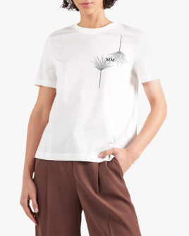 Женская футболка Max Mara UTA с логотипом белый 2516941038 001