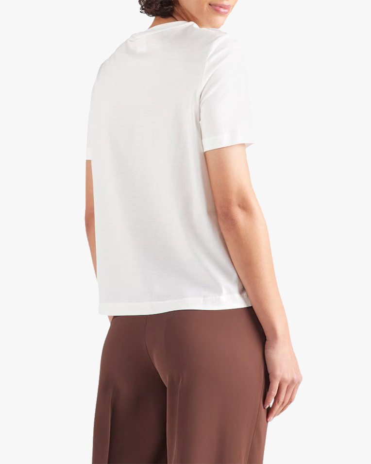 Женская футболка Max Mara UTA с логотипом белый 2516941038 001