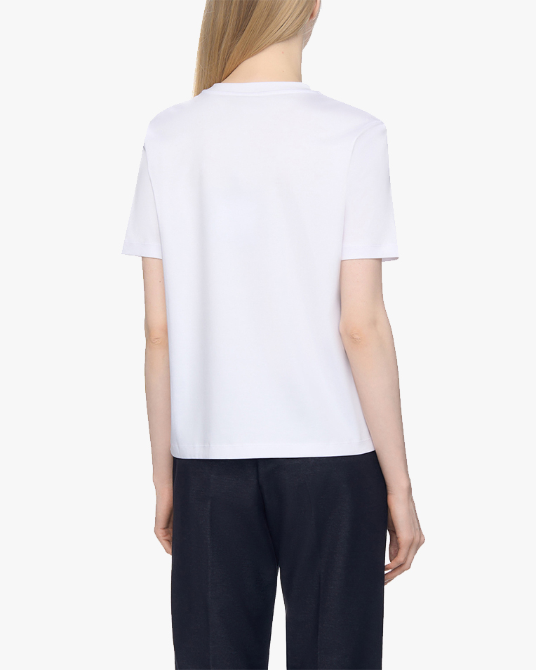 Женская футболка Max Mara Opunzia с логотипом белый 2516941067 001