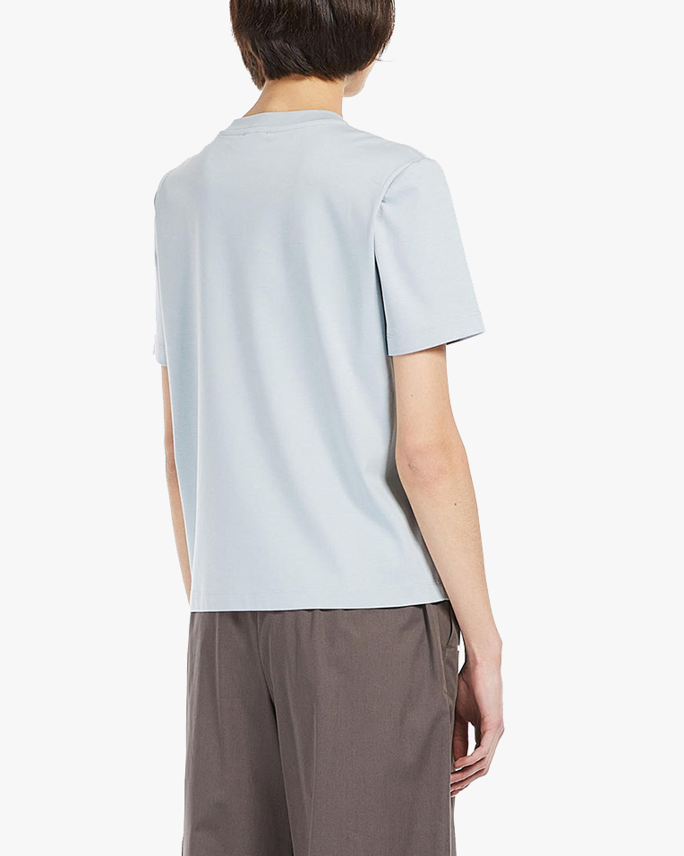 Женская футболка Max Mara Opunzia с логотипом голубая 2516941067