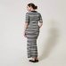 Женское платье Twinset двухцветное миди с ажурным узором 251TP3190-12261