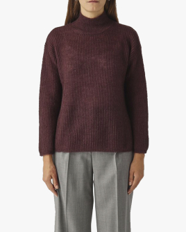 Жіночий светр Max Mara Weekend Tenna махровий бордовий 2526366188600