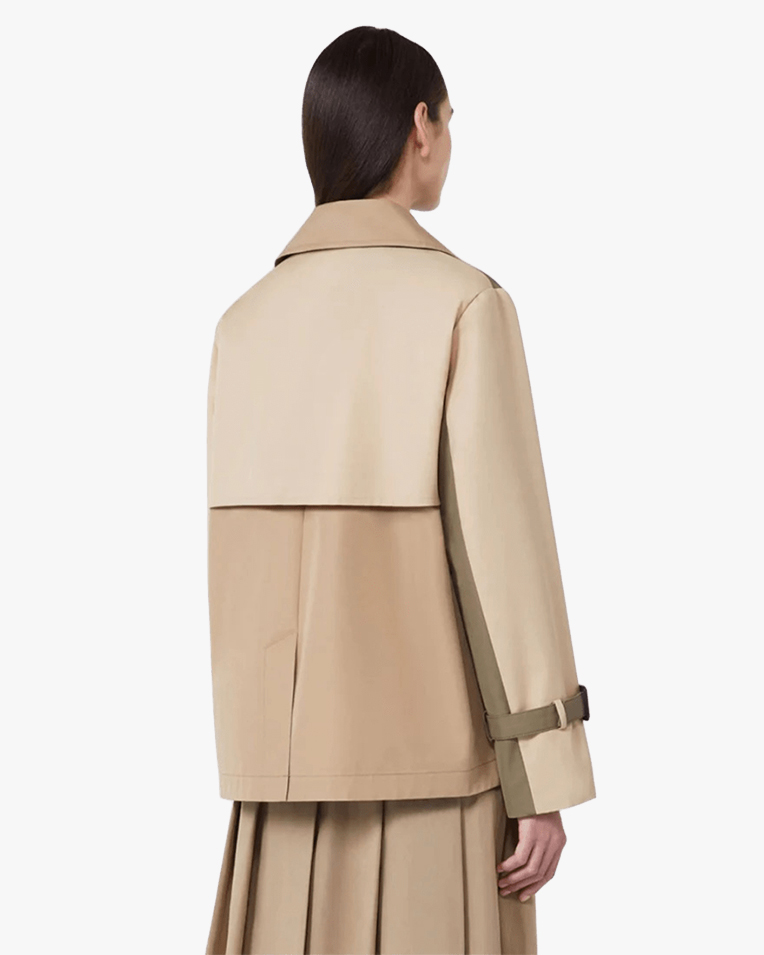 Жіночий вкорочений тренч Max Mara Weekend Biglia бавовна хакі 2615021051029