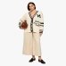 Кардиган жіночий Max Mara Weekend Blasone з вовни з логотипом молочний 26153410616004